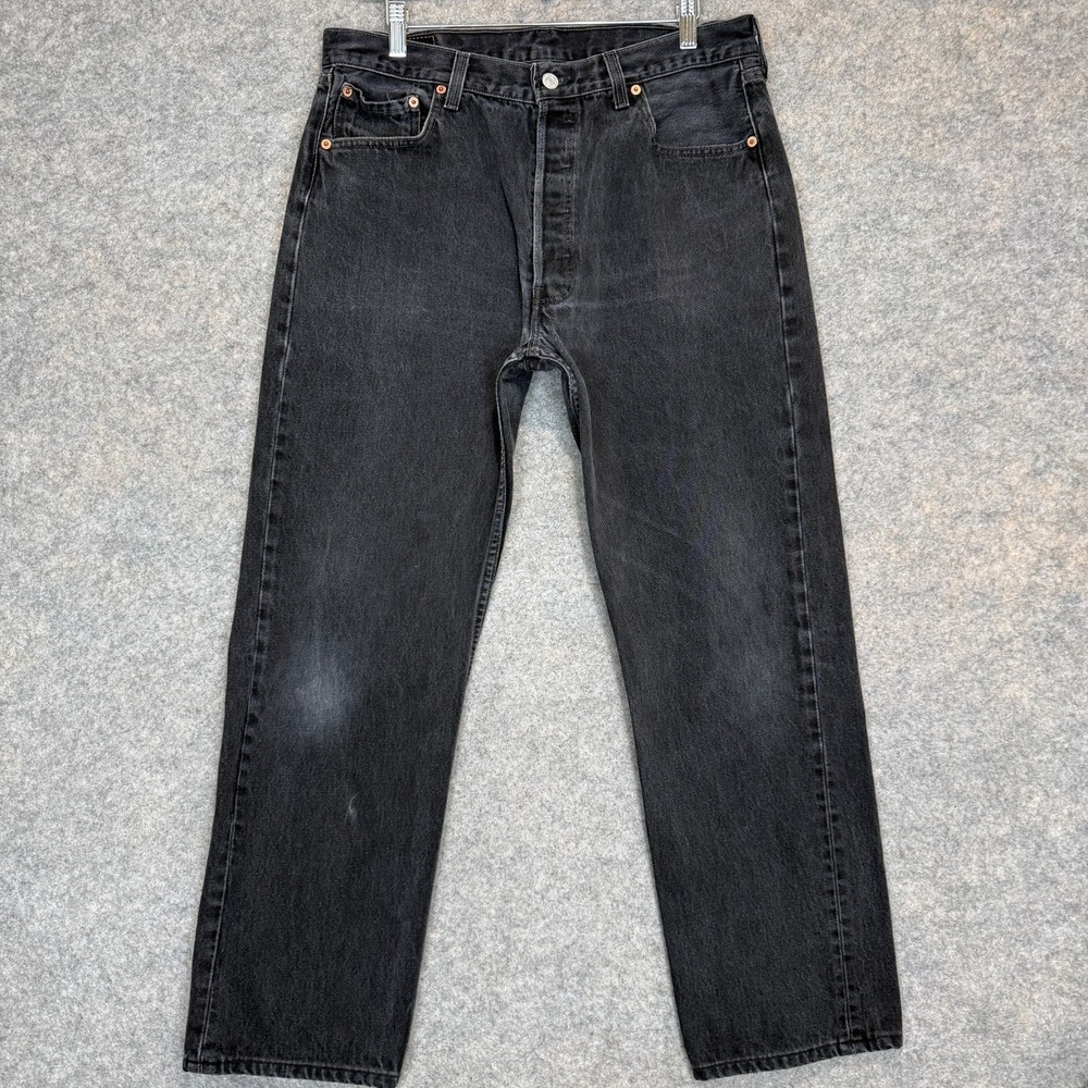 Vintage Levi's 501 Jeans Mens 36x32 (fits 33x29) Black Denim Pants 90s USA